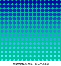 Repeated spheres on a green background. Geometric vector illustration.