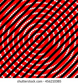 Repeated stylized color circles and  lines ornament. Abstract background. Creative wallpaper. Vector illustration