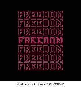 Repeated Text Simple T Shirt Design 