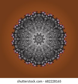 Repeated texture for surface, wrapping paper, Snowflake on colorful background. Winter snowflakes, vector background.