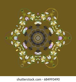 Repeated texture for surface, wrapping paper, Snowflake on colorful background. Winter snowflakes, vector background.