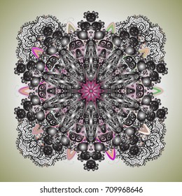 Repeated texture for surface, wrapping paper, Snowflake on background. Winter snowflakes, vector background.