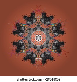 Repeated texture for surface, wrapping paper, Snowflake on colorful background. vector background.