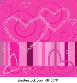 Repeated valentines seamless pattern