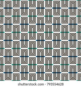 Repeated vertical rectangular blocks abstract background. Bricks motif. Contemporary seamless pattern with geometric ornament. Modern style digital paper, textile print, page fill. Vector art