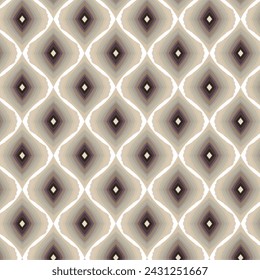 Repeated vintage pattern designed with brown and its shades