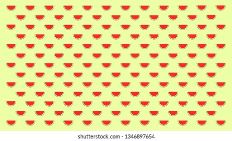 Repeated watermelon patter background. Flat design style.