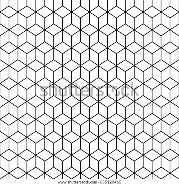 黒いエッジの背景に白い立方体を繰り返し表示 幾何学的な形の壁紙 ポリゴン を使用したシームレスなサーフェスパターンデザイン 立方モチーフ ウェブデザイン用のデジタル紙 繊維プリント のベクター画像素材 ロイヤリティフリー