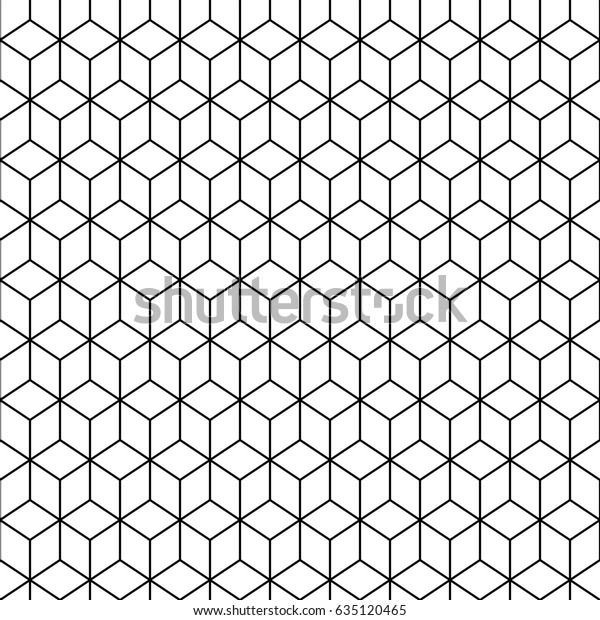 黒いエッジの背景に白い立方体を繰り返し表示 幾何学的な形の壁紙 ポリゴン を使用したシームレスなサーフェスパターンデザイン 立方モチーフ ウェブデザイン用のデジタル紙 繊維プリント のベクター画像素材 ロイヤリティフリー 635120465