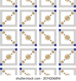 repeated white square abstract with circle shape