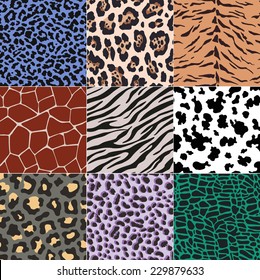 repeated wild animal print pattern