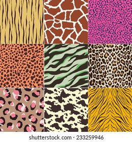 repeated wild animal print pattern 