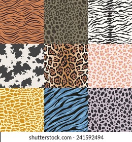 repeated wildlife animal skin fabric pattern