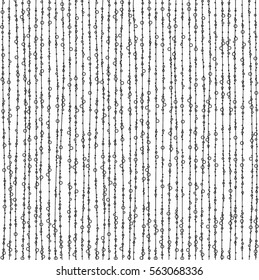 Repeating abstract background with small various sized circles on curvy parallel lines. seamless repeating pattern, drops, backdrop, intricate endless vector bubbles water flow stream particles theme