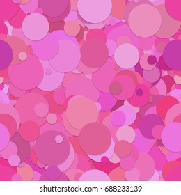 Repeating abstract dot background pattern - vector design from circles in pink tones