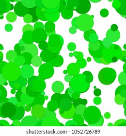 Repeating abstract geometric dot pattern background - vector illustration from circles in green tones with shadow effect