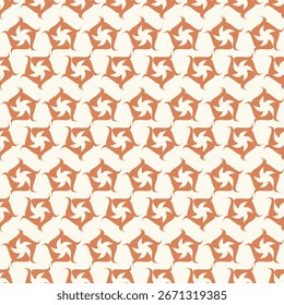 Padrão geométrico abstrato repetitivo em tons terrosos quentes, perfeito para fundos, têxteis e design decorativo, ilustração vetorial