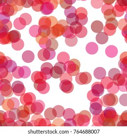 Repeating abstract geometrical dot background pattern - vector design from circles with opacity effect in red tones