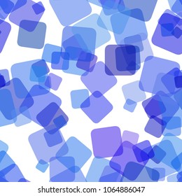 Repeating abstract geometrical square background pattern - vector graphic design from random rotated squares with opacity effect