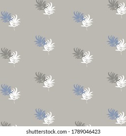 Repeating Abstract Pattern with Father Print Isolated on Grey Background. Vector Illustration