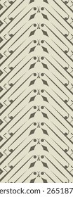 A repeating abstract pattern featuring stylized shapes and lines