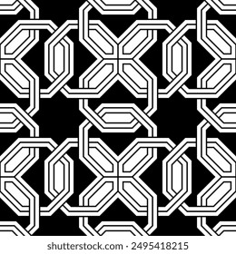 Arabisches Muster eines sternförmigen Mosaiks. Geometrisches Arabesque Nahtloses Muster aus bedruckbarer Vektorgrafik.