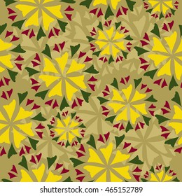 repeating background of abstract flowers. ornament for textiles