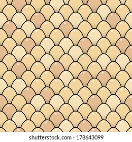 Repeating Background of Brown Eggs - Vector