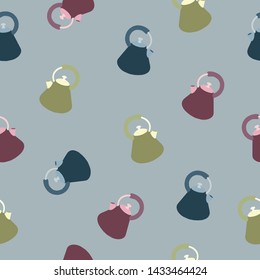 Repeating background with colored teapots. Can be used for postcards, invitations, advertising, web, textile and other.