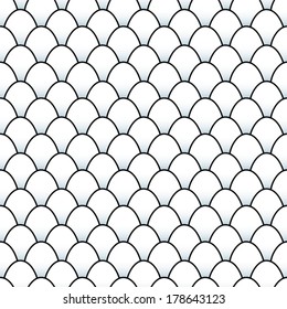 Repeating Background of White Eggs - Vector