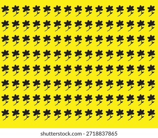 Repitiendo siluetas de palmeras negras sobre un fondo amarillo brillante.