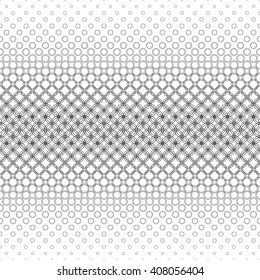 Repeating black and white abstract circle pattern background
