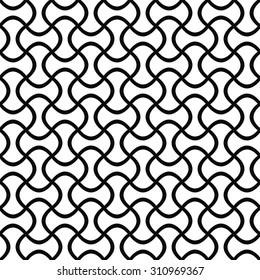 Repeating black white curly pattern