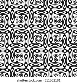 Repeating black and white ellipse pattern