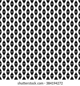 Repeating black and white vector triangle pattern background