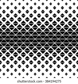 Repeating black and white vector triangle pattern design background