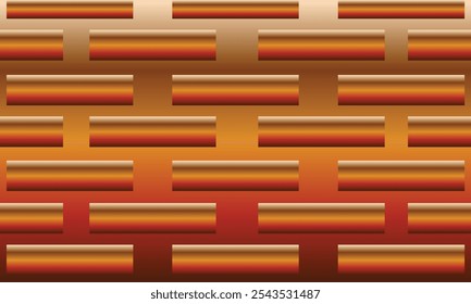 El patrón de bloques repetitivos con una Horizontal combinación de marrón, rojo, amarillo y blanco da una sensación moderna y profunda, adecuada para el Diseño gráfico