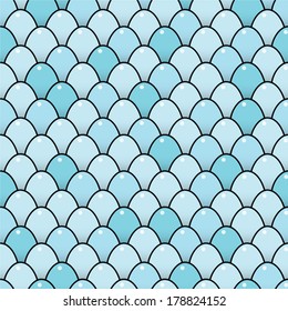 Repeating Blue Bird Eggs Background - Vector