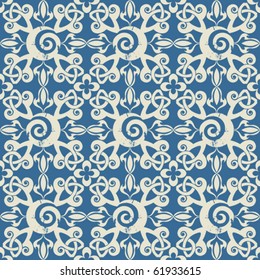 repeating blue textile design