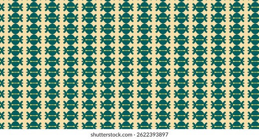 Repeating Candy Pattern Vector in Green and Beige