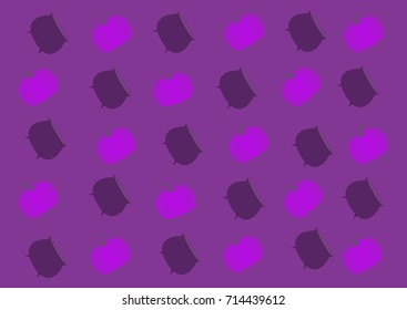 repeating cauldron of a witch and a pumpkin on a violet background.