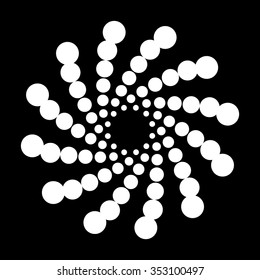 Repeating circle of shapes - black and white - vector format