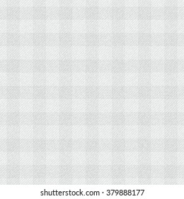 Repeating cloth texture. Light gray cells on a light background. Vector illustration. 