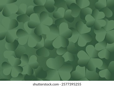 Repeating clover pattern representing natural luck motif