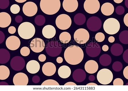 Repeating colorful circles seamless pattern with vibrant artful dots arranged in a dynamic and colorful abstract layout