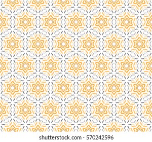 Repeating curl pattern in hexagon layout - seamless editable repeating vector background wallpaper (orange)