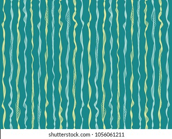 Repeating curved stripes vertical lines vector shirt pattern. Thin intersecting and parallel curve lines, wavy ribbons clothing textile pattern.  Wavy stripes ripple silk fabric texture cloth design.