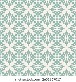 A repeating decorative pattern featuring intricate designs in te