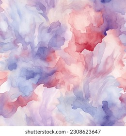 Repeating Design that Resembles Soft Watercolor Washes in a Variety of Colors Seamless Pattern