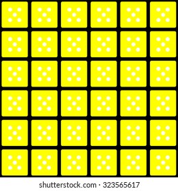 Repeating Dice - number five as a wallpaper effect